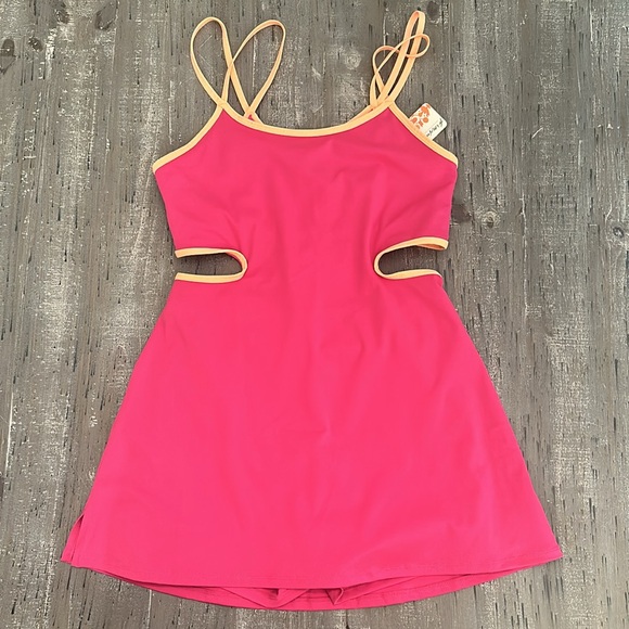 NWT Free People Movement One More Serve, sleeveless strappy back onesie - Picture 7 of 9